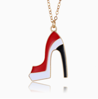 Accessoires de danse à la mode pour femmes, collier en métal en forme de chaussure à talons hauts pour filles, femmes, femmes