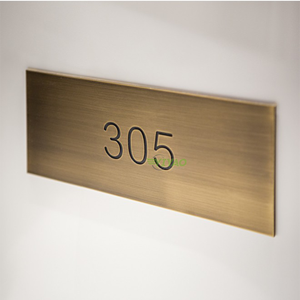 YIYAO – support mural en cuivre vintage, <span class=keywords><strong>porte</strong></span> en acier inoxydable, en métal, panneau d'hôtel personnalisé, <span class=keywords><strong>plaque</strong></span> d'immatriculation en <span class=keywords><strong>laiton</strong></span> - Product Image 2