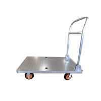 Approvisionnement d'usine OEM pris en charge une capacité de 200kg chariot à plate-forme en acier pliant à quatre roues chariot à main industriel pour outils
