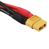 14AWG XT60 1 Female ke Male Y kabel ekstensi Splitter untuk RC Lipo baterai