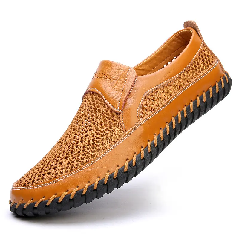 2023 i più nuovi sandali da uomo morbidi sandali piatti Casual in rete con suola in gomma sandali Pour Hommes Grandes Pointures pantofole da spiaggia