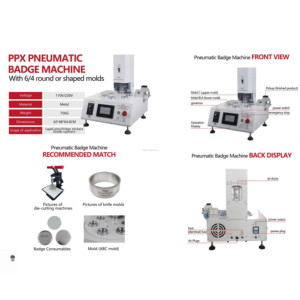 Großhandel Fabrikpreis Buttonmaschine für 50*50mm 2*2 3*3 Zoll PPX Halbautomatische Pneumatische Kühlschrankmagnet-Herstellungsmaschine - Product Image 5