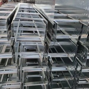 Plateau de système d'alimentation par câble de <span class=keywords><strong>grand</strong></span> diamètre 200mm * 100mm * 1.5mm Chemin de câbles d'échelle galvanisé - Product Image 2