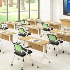 Oficina Universidad Aula Muebles Mesa plegable Institución de entrenamiento Estudiante y trabajador Escritorio móvil y silla para ventas - Product Image 4