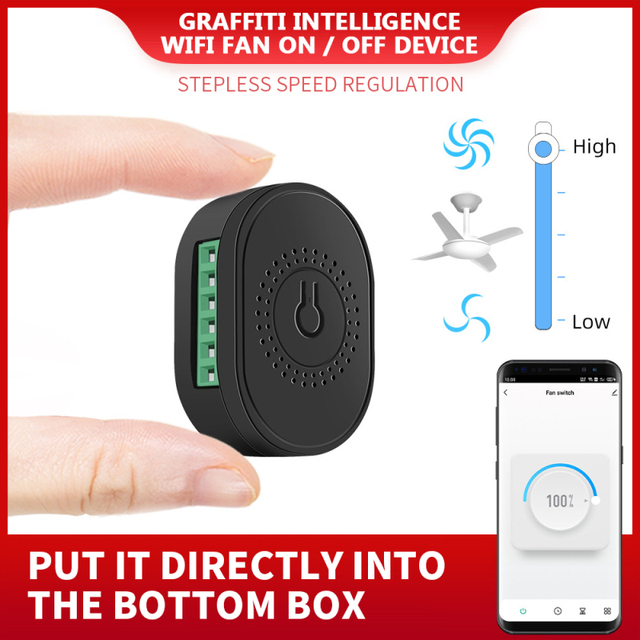 Tianlai Tuya Smart Home System WiFi Wall Switch Fan Switch Fan Timer Switch Tuya Wifi Retrofit Switch Fan Module