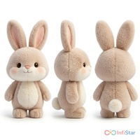 Peluche Lapin Debout au Design Original, Douce et Mignonne, Animal en Peluche Personnalisé OEM ODM, Fabricant de Peluches de Pâques