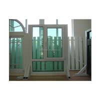 Diseño europeo Upvc Casa Ventana Aislamiento térmico Blanco Doble acristalamiento Columpio Pvc Ventana Ventanas abatibles