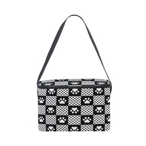 Hawaiian Life Collection Custom Black Checked Aluminum Foil Reusable Thermal Insulated Portable Bento Cooler Lunch Bag - Product Image 3