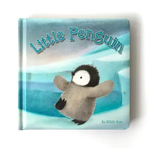 Yeni küçük penguen yatmadan hikaye kitaplar bebek eğitici oyuncaklar hayvan renk şekli karton kitap baskı hizmeti