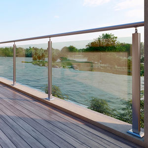 HYQYホットセール手すりポスト304316屋外階段ステップ用ステンレス鋼ガラス手すりポスト - Product Image 4