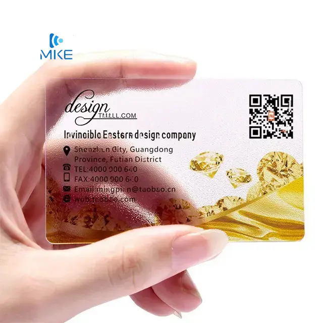 Cartão personalizado pvc imprimível plástico transparente obrigado cartão