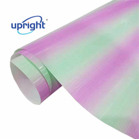 Rouleau de film laser personnalisé flexible doux irisé arc-en-ciel en pvc feuille de vinyle en pvc