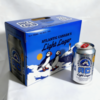 Boîte d'emballage pour bière en papier écologique avec impression personnalisée, 12 paquets de 355 ml, boîte en papier brillant pour l'expédition