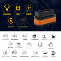Herramienta de Diagnóstico Escáner para Coche Elm327 OBD2 V2.2 Lector de Códigos de Falla de Motor Bluetooth Escáner OBD 2 LB02 para Camiones Soporte OEM