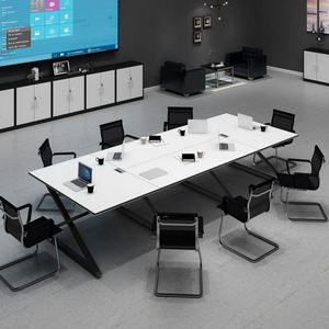 <b>Simple</b> Style Multi-person <b>Desk</b> Conference Room <b>Desk</b> Cross Design <b>Simple</b> Training Table - Product Image 2