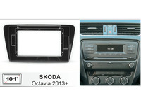 Kit de montage de façade d'autoradio 10,1 pouces pour tableau de bord compatible avec Skoda Octavia
