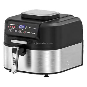 Friteuse à air électrique sans huile AOJA grande capacité 5 en 1 en acier inoxydable avec grill, écran tactile, 5,5 L, 1500 W, appareils de cuisine - Product Image 1