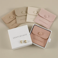 Organisateur de bijoux en mini rouleau de voyage en microfibre de luxe avec logo personnalisé emballage cadeau pochette à bijoux pour boucles d'oreilles bagues collier