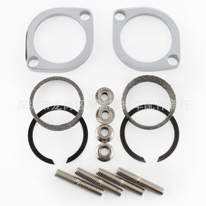 Kit de Brida de Escape Moshark de 48.9 mm (1.92 pulgadas) para Conexión de Tubo de Motocicleta Harley Big Twin, Junta de Sellado - Product Image 4
