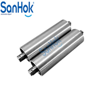 Rouleau de convoyeur non alimenté Rouleau de renvoi en acier pour systèmes de manutention