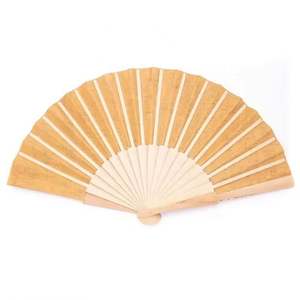 Abanico de Mano Plegable de Corcho Ecológico con Impresión Personalizada, Tallado a Mano con Diseño Pintado, para Regalo, Viene con Caja - Product Image 2