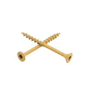 Hochwertige Kingwwood Stahl-Terrassenschrauben # 10 Stück 3-1/2 Zoll (89mm) Flachkopf Verzinkter T25 Sternschlitz-Schraubendreher - Product Image 1