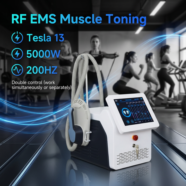 Body Contouring Machine 2 Handles with Electroporation Beauty Equipment for Buttocks Firming and Shape Lifting Home Salon Use