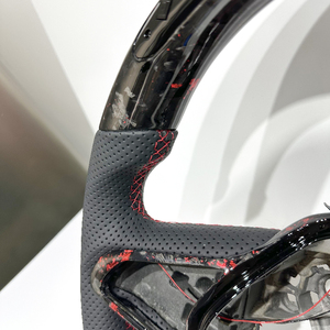 Volant sport en cuir véritable et fibre de carbone forgée avec écran LED personnalisé de haute qualité, très vendu, pour Renault <span class=keywords><strong>Clio</strong></span> <span class=keywords><strong>5</strong></span> - Product Image 5
