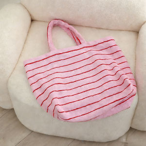 Bolsa de Hombro de Viaje <span class=keywords><strong>a</strong></span> Rayas, Ligera, de Algodón, <span class=keywords><strong>para</strong></span> <span class=keywords><strong>la</strong></span> <span class=keywords><strong>Playa</strong></span> y Uso Diario - Product Image 5