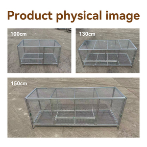 Vente en gros de grandes cages à poulets en métal de 100 cm, 130 cm, 150 cm, pour usage domestique, élevage, nichoirs pour volailles, canards, oies, poulets - Product Image 6