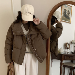 Женская Водонепроницаемая Двухсторонняя куртка 2024 Pinghu, длинная хлопковая подставка для белой утки, осень/зима, 90% покрытие небольшого размера - Product Image 3