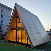 Villa Préfabriquée Moderne de Luxe en A-Frame, Basse Hauteur, avec Retraite Panoramique, Cottage, Petite Maison à Vendre