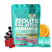 Gummies pour enfants OEM ODM au zéolite 9-en-1 : Oméga 3, Magnésium, Vitamine C, Zinc, Sureau, D3, B12 – 60 Gummies