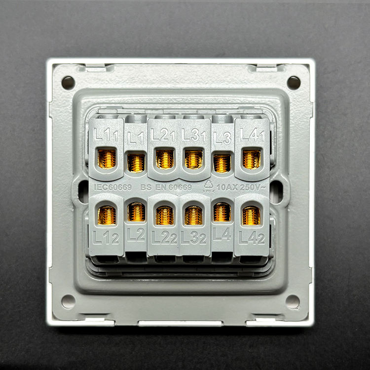 VNX 2025 New Arrival Years OEM ODM Factory 4 Gang 1 Way/2 Way Gang Led Light Wall Switches for Dubai, Saudi Arabia