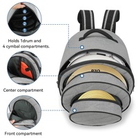 Étui de transport pour instruments de musique, tambour, cymbales, en tissu flocon de neige, grande capacité, portable, qualité personnalisée en usine, 12 compartiments
