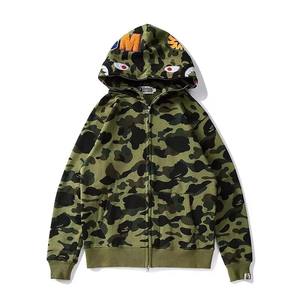 Sudadera con capucha y cremallera completa de camuflaje <span class=keywords><strong>Shark</strong></span> 2026, 100% algodón, unisex, para hombre y mujer, estilo urbano, alta calidad, Bapees - Product Image 3
