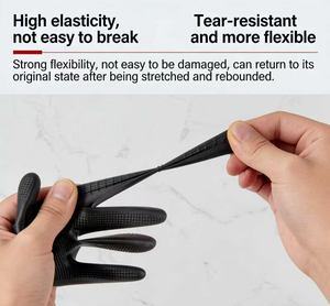 Collection complète de produits pour salon de coiffure, gants en latex, teinture capillaire épaissie, antidérapant en caoutchouc, outils spéciaux noirs pour salon de coiffure - Product Image 5
