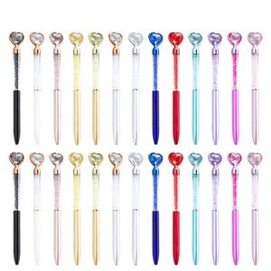 Premium Quality Heart-Shape Ballpoint Pen with Custom Logo for Wedding & School and Advertising <b>Gift</b> <b>Creative</b> Multicolor Crystal - Product Image 2