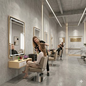 Miroir de salon LED moderne mural avec <span class=keywords><strong>table</strong></span> de coiffure et tiroir - Product Image 3