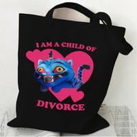 Sacs fourre-tout en toile personnalisés en gros avec des motifs d'anime et de manga, mode étudiante, simplicité, usage quotidien, couleur et taille personnalisées