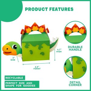 Caja de Regalo Personalizada con Diseño de Dinosaurio para Fiestas, Caja de Panadería, Caja de Regalo Temática para Dulces y <span class=keywords><strong>Galletas</strong></span> - Product Image 2