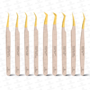 Pince à cils de précision en acier inoxydable, instrument d'extension de cils pour usage professionnel en salon, pour le coiffage et le rehaussement des cils - Product Image 4