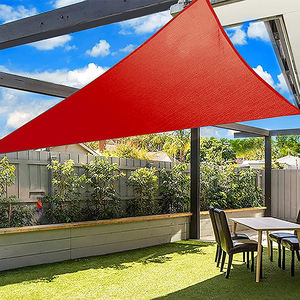 Colore rosso poliestere impermeabile parasole vela Guangdong telo parasole <span class=keywords><strong>per</strong></span> <span class=keywords><strong>tende</strong></span> <span class=keywords><strong>da</strong></span> esterno triangolo parasole vela - Product Image 3