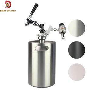 Pasokan Pabrik Mini Soda Kopi Homebrew Pembuatan Bir Portabel Dapat Disesuaikan Tong 5l dengan Dispenser