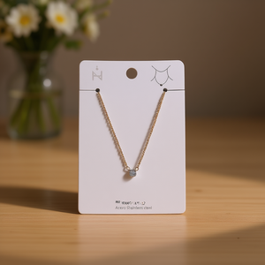 Collana con Ciondolo Angelina in Zircone, Placcata in Oro, Acciaio Inossidabile, Design Minimalista per Uso Quotidiano - Product Image 2