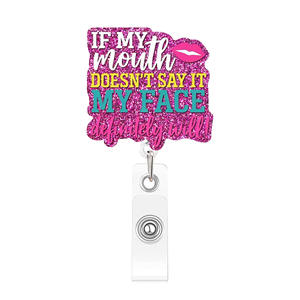 Porte-badge rétractable en plastique ABS brillant de luxe pour les professionnels de la santé et les cadeaux infirmiers - Product Image 1