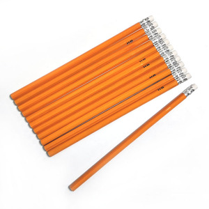 Lápiz de Madera Natural No Tóxico al por Mayor, Lápiz de Escritura Hexagonal Amarillo HB con Borrador para Estudiantes Escolares - Product Image 6