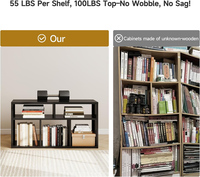 Étagère de rangement modulaire en métal moderne à profil bas avec 5 cubes, présentoir en grille pour salon et mobilier de maison
