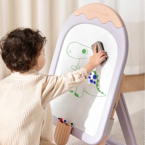 ألعاب لوح رسم للأطفال خربش قابل للطي شحن سريع 1MOQ حامل سحري للأطفال لوحة مغناطيسية بيضاء للأطفال حامل رسم رسم - Product Image 1