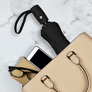 Paraguas de Negocios Clásico Popular de Tela Pongee, con Revestimiento a Prueba de Viento y Agua, Apertura Automática, Doble Capa, 3 Pliegues, Color Negro, Marca <span class=keywords><strong>Chensheng</strong></span> - Product Image 1